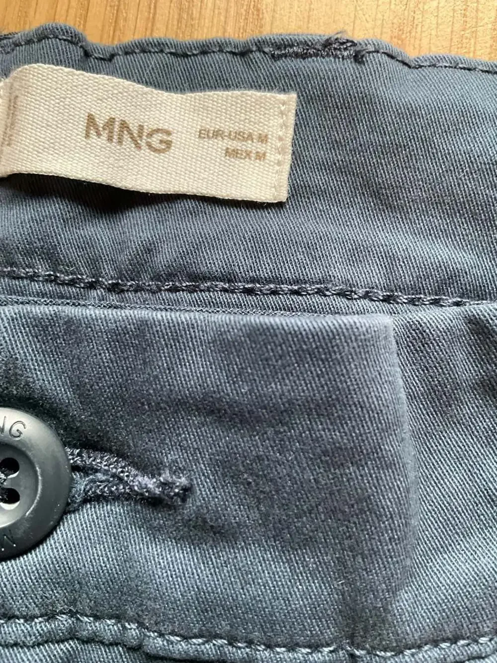 MNG Mango Men's Navy Blue Chino Pants